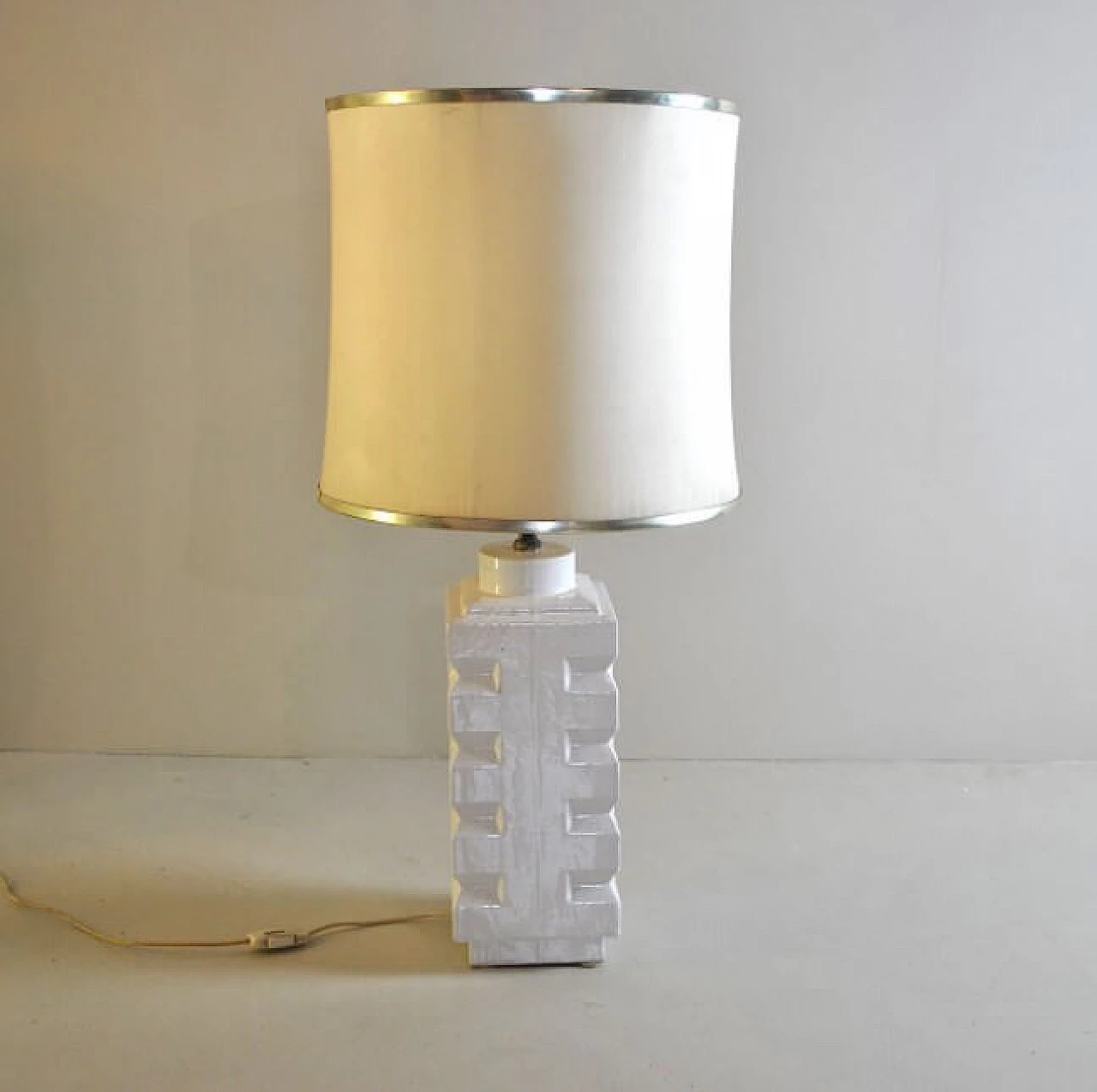 Table lamp in white ceramic, 60s 1219869