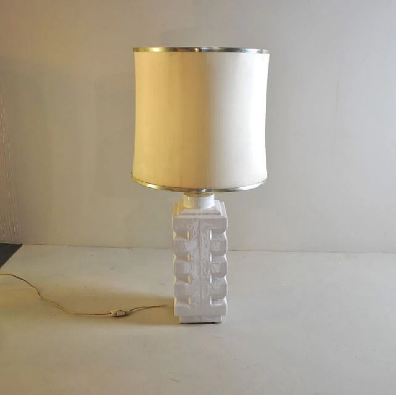 Table lamp in white ceramic, 60s 1219875