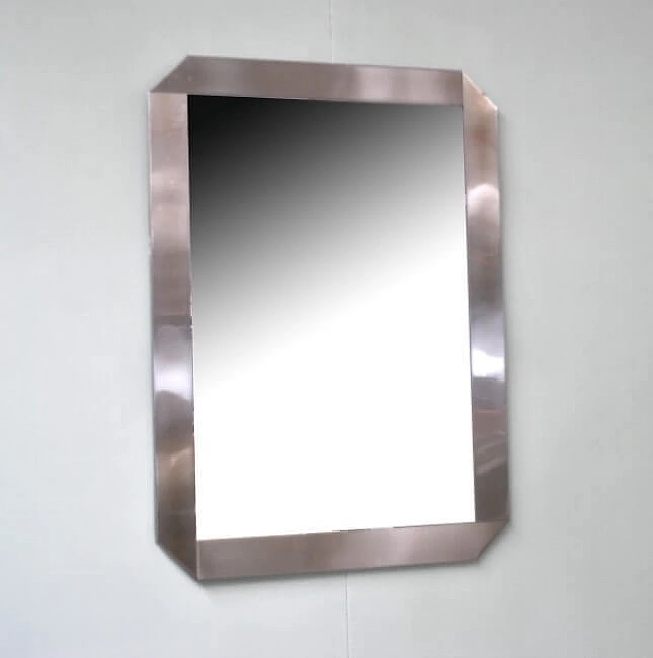 Steel mirror by Valenti, 70s 1219876