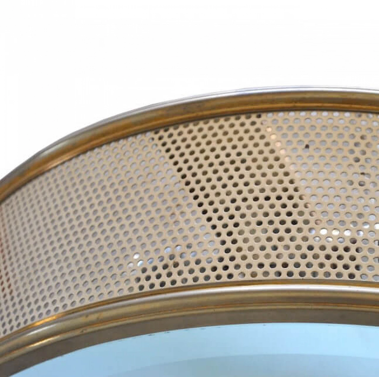 Chandelier in metal and frosted glass by Jacques Biny, 60s 1220110