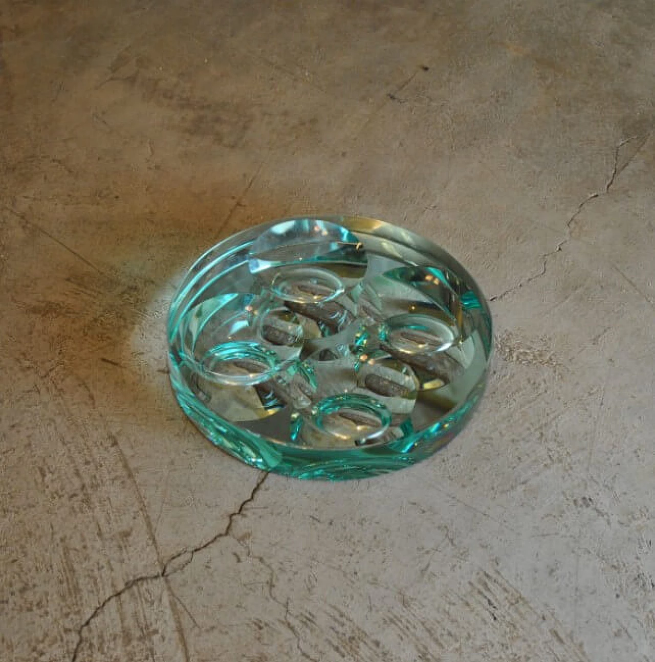 Beveled glass bowl by Fontana Arte, 60s 1220145