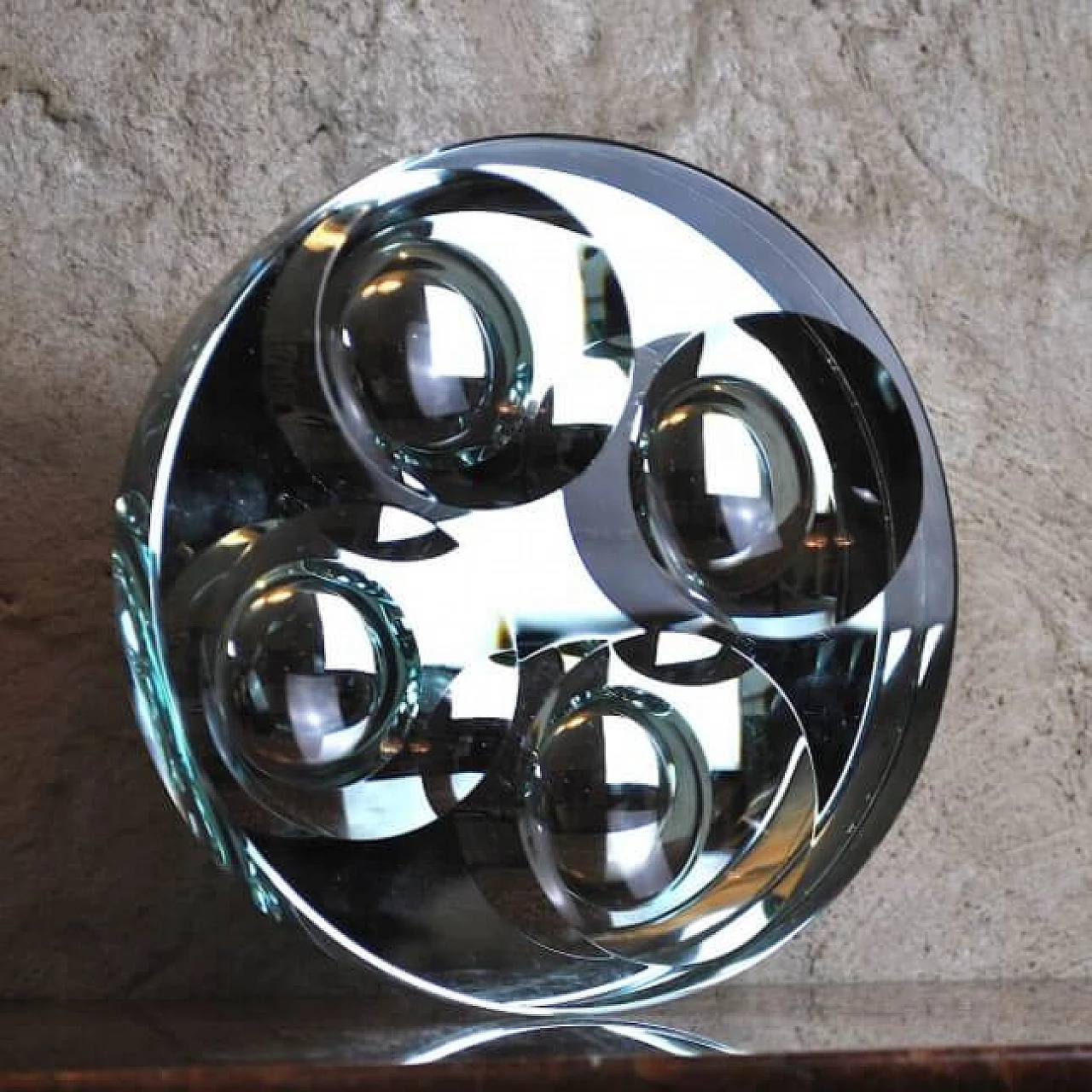 Beveled glass bowl by Fontana Arte, 60s 1220148