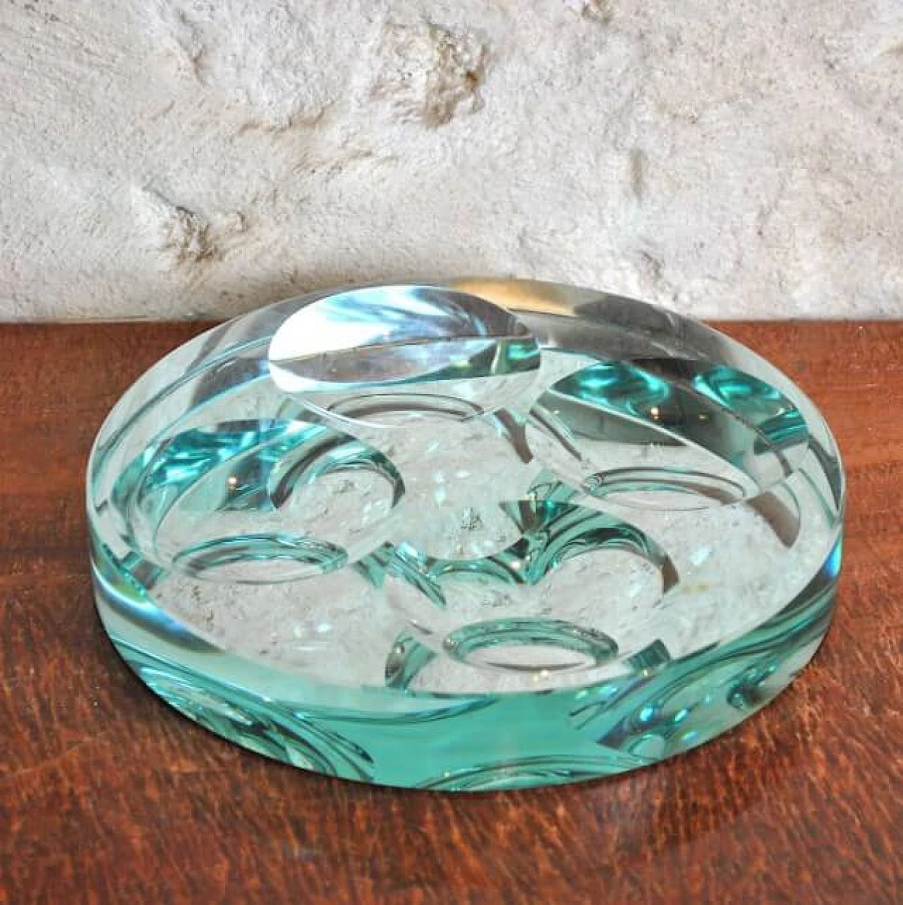 Beveled glass bowl by Fontana Arte, 60s 1220149