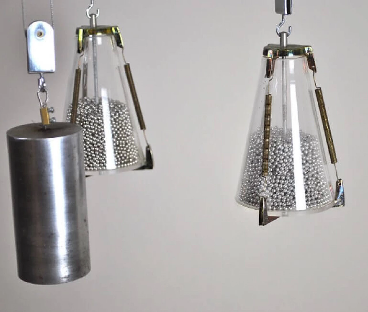 Chandelier in glass and copper, 50s 1220230