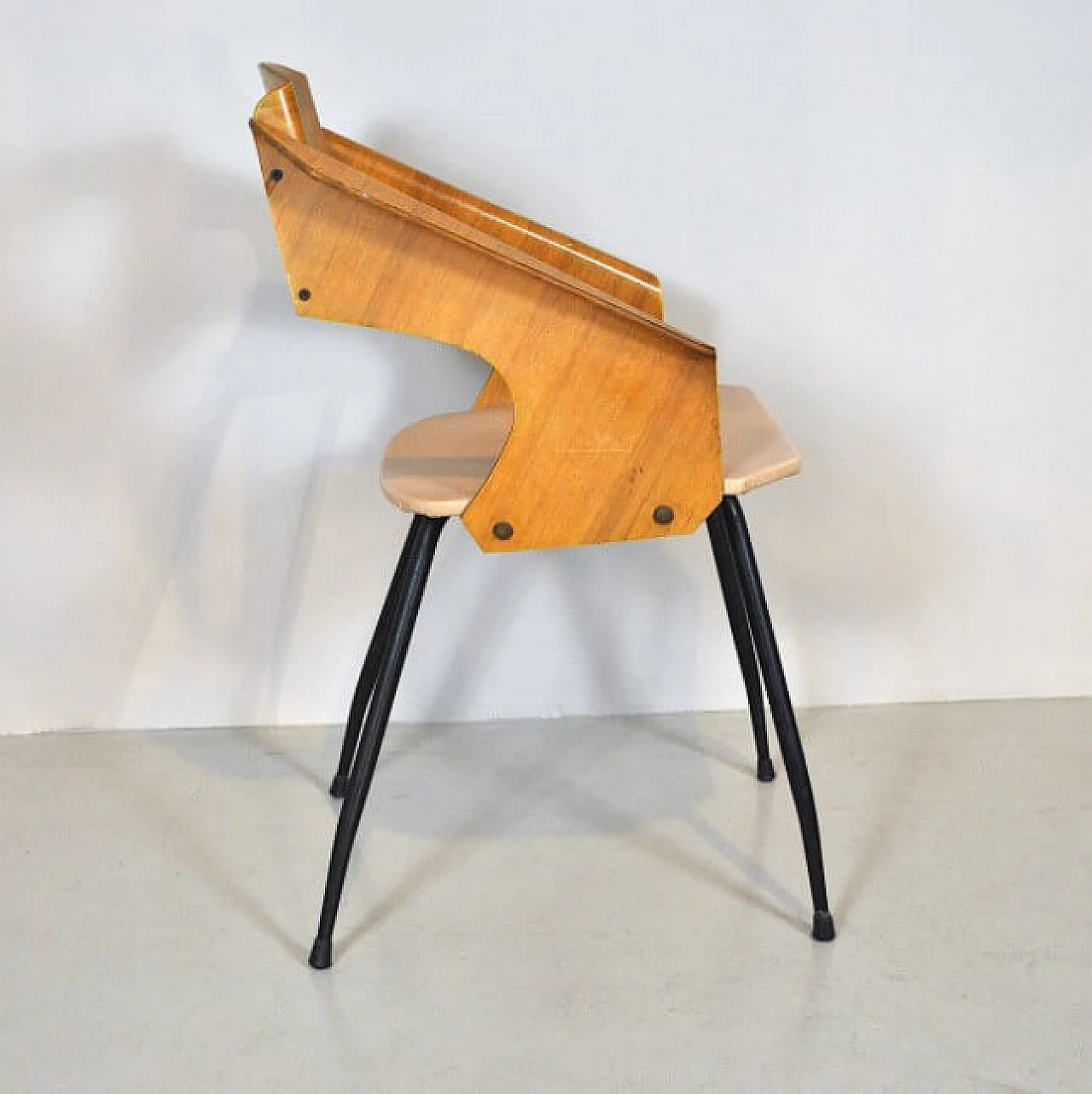 Armchair in curved wood, 50s 1220328