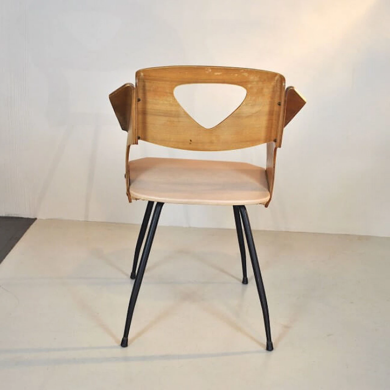 Armchair in curved wood, 50s 1220329