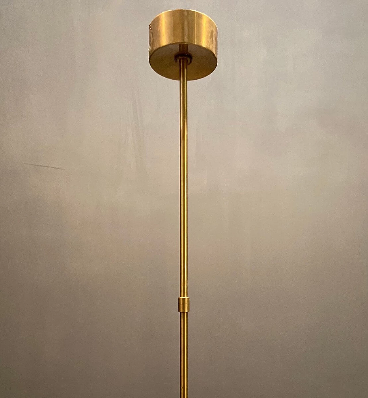 Brass and chrome chandelier by Gaetano Sciolari, 1970s 1220514