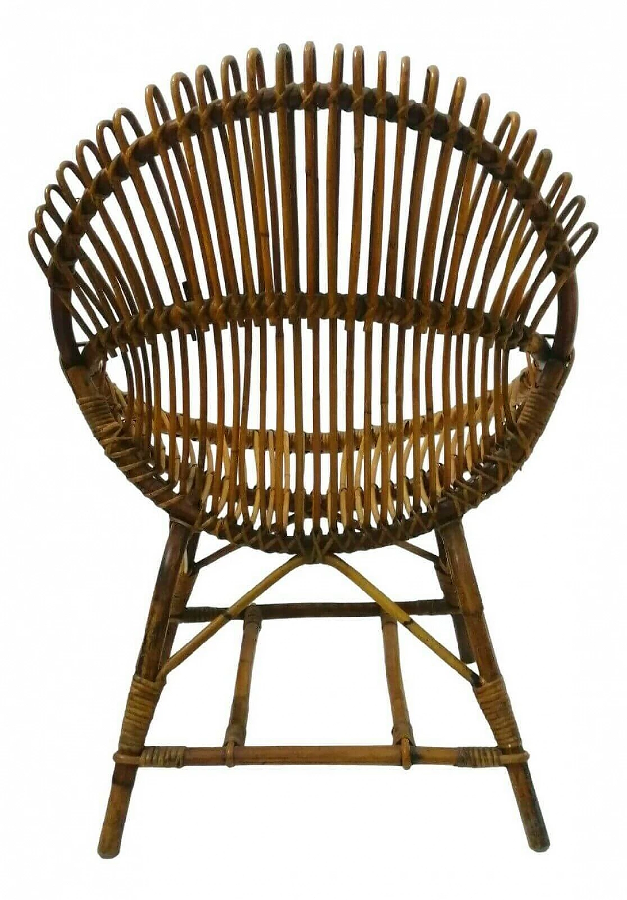 Bamboo armchair by Bonacina, 1960s 1220580