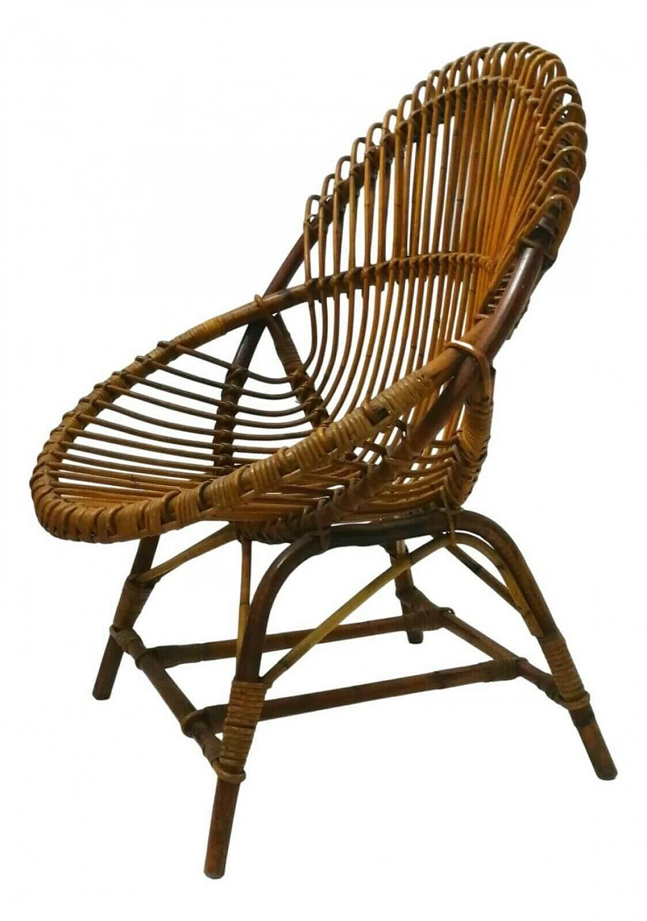 Bamboo armchair by Bonacina, 1960s 1220582