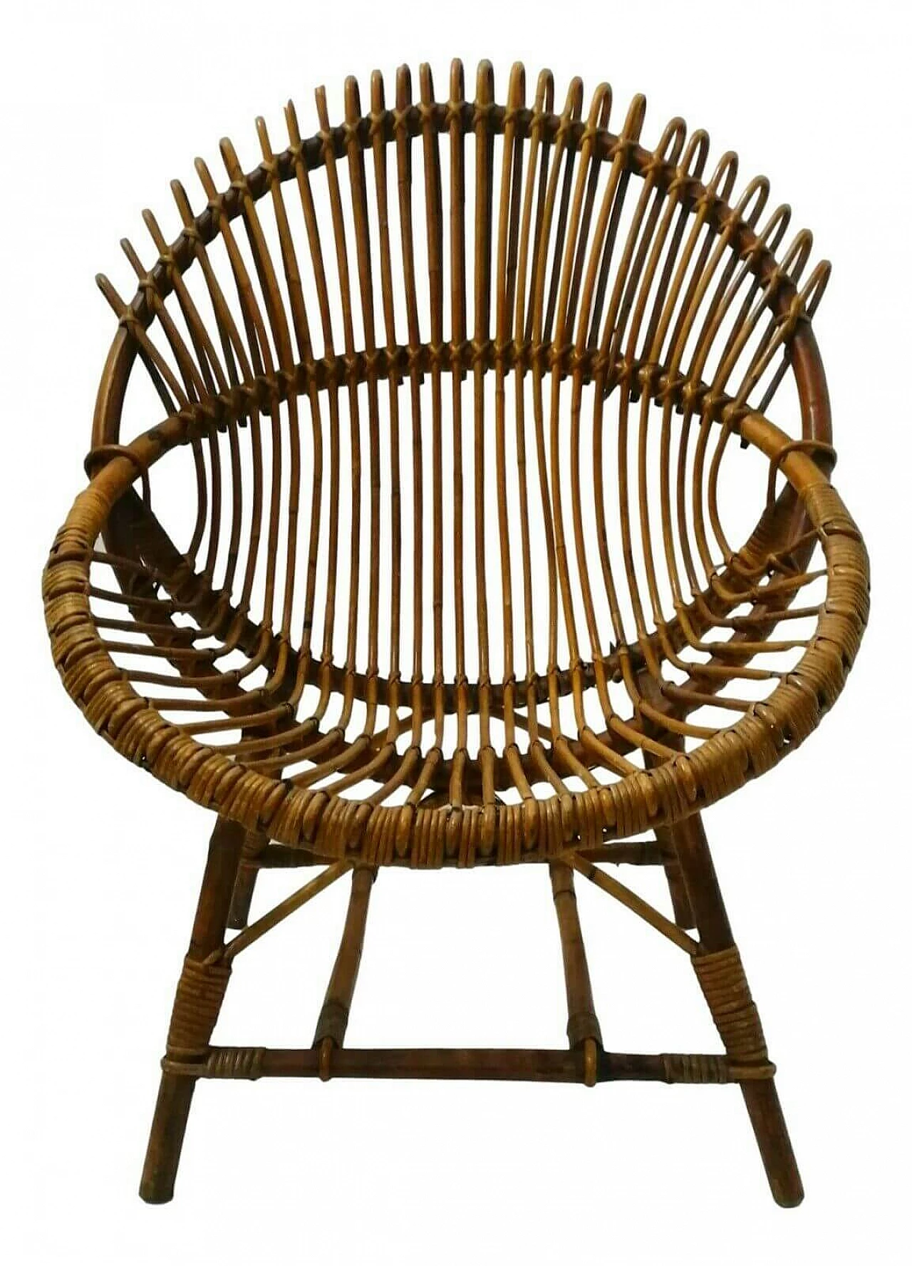 Bamboo armchair by Bonacina, 1960s 1220583