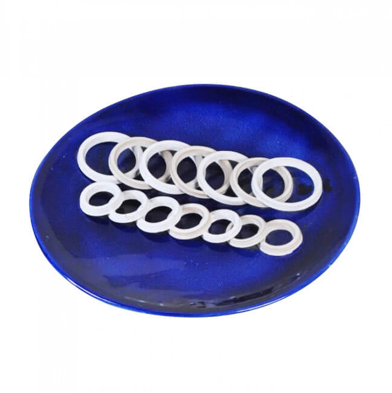 Sculptural dish in glazed ceramic by De Pascalis, 70s 1220721