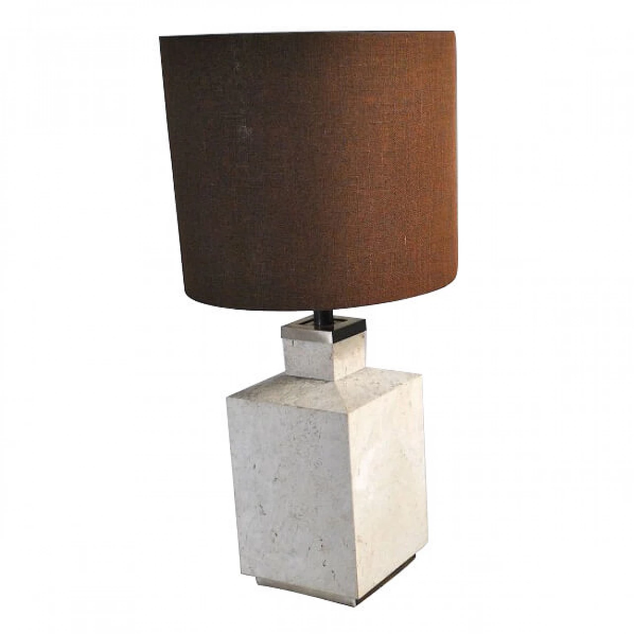 Table lamp in travertine, 70s 1220727