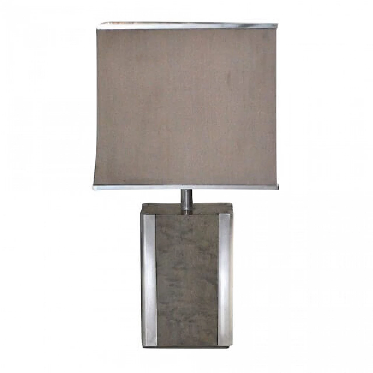 Table lamp steel and wood, 70s 1220729