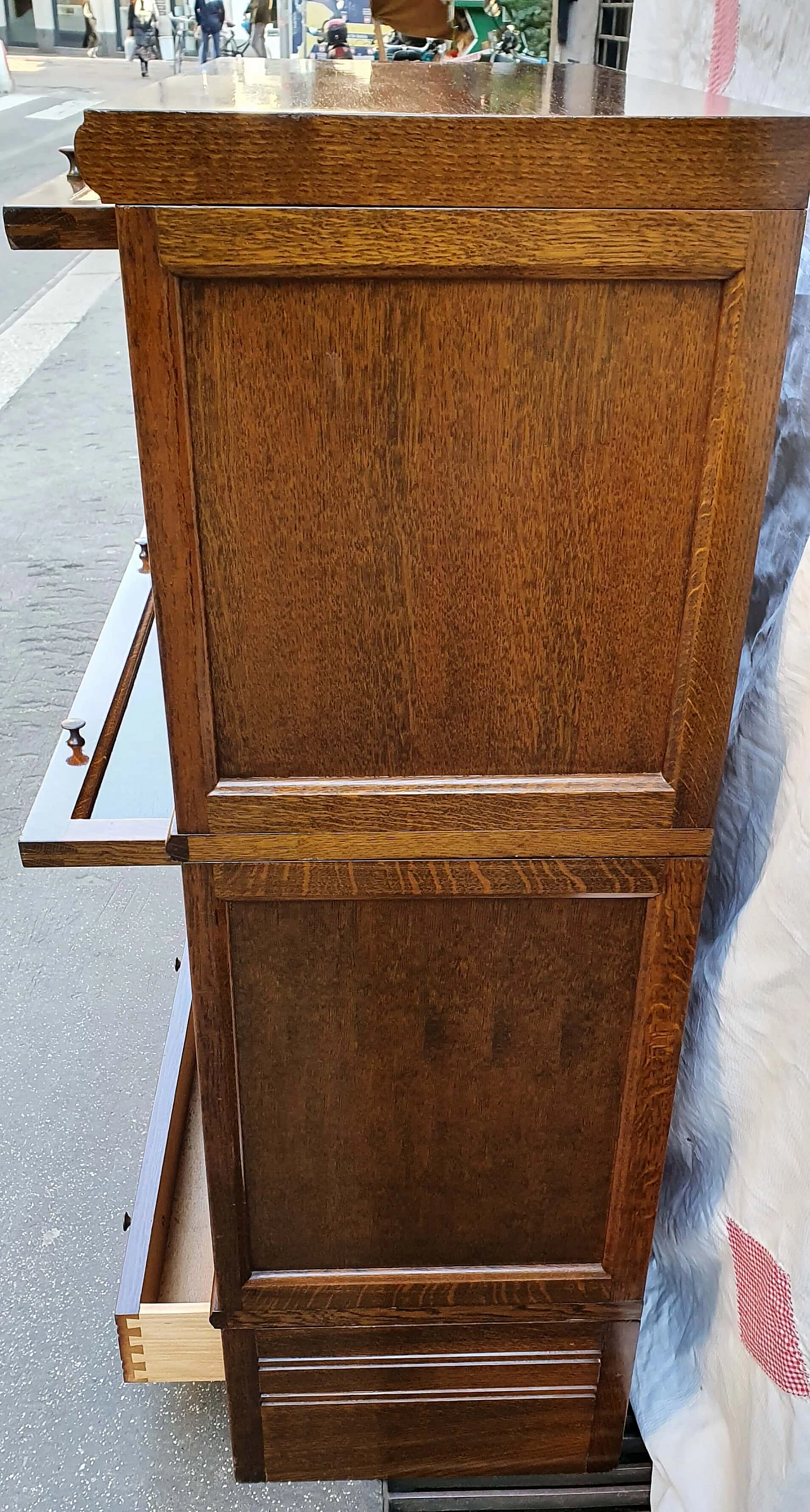 French modular oak bookcase, 1940s 1220781