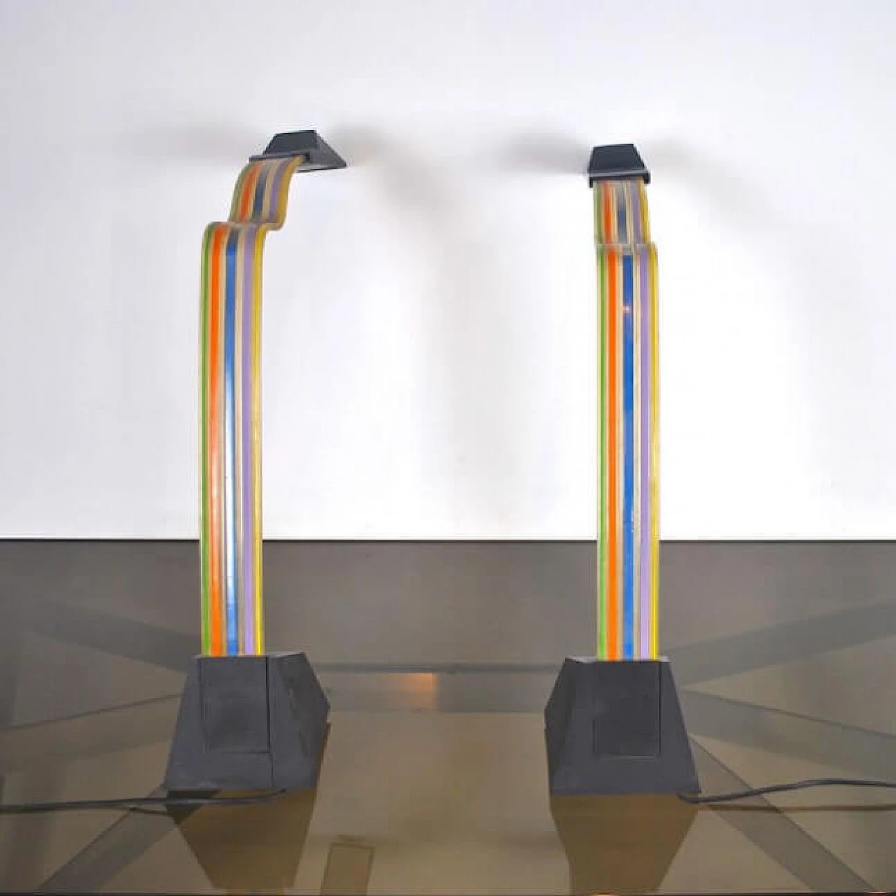Pair of Alberto table lamps by Fraser Sim for Stilnovo, 80s 1220909
