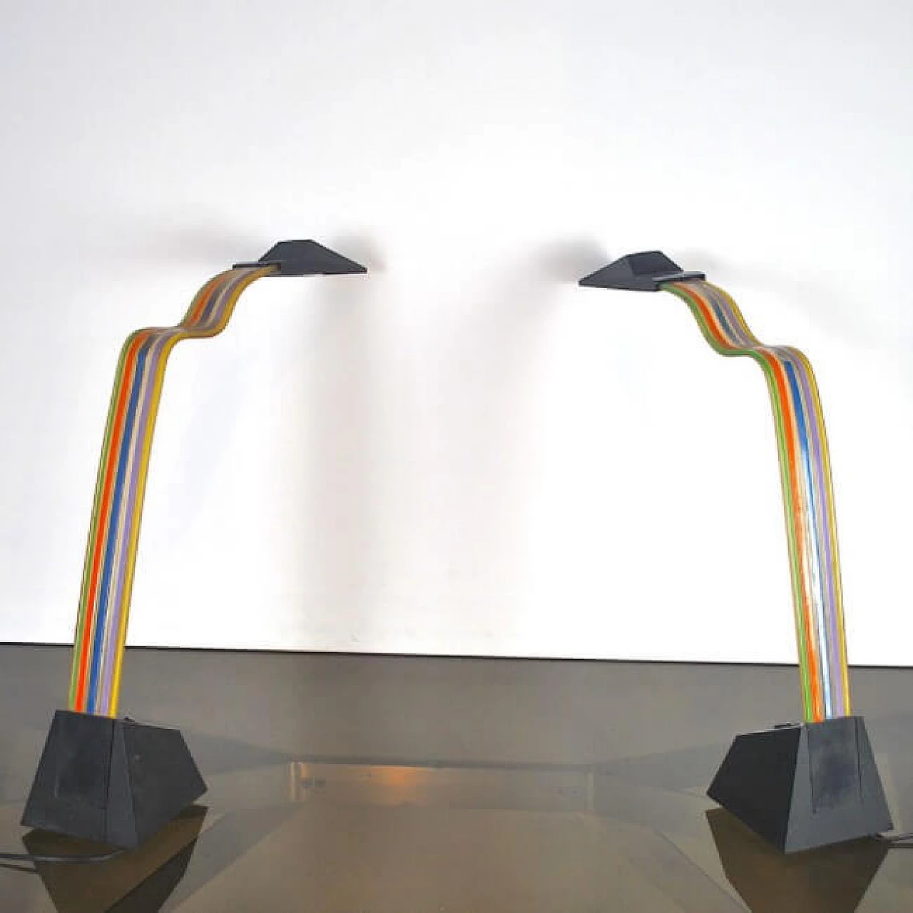 Pair of Alberto table lamps by Fraser Sim for Stilnovo, 80s 1220910