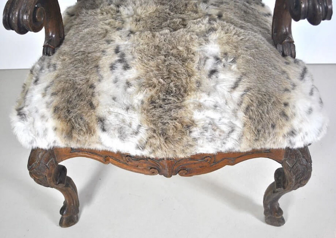 Walnut armchair, 19th century 1220984