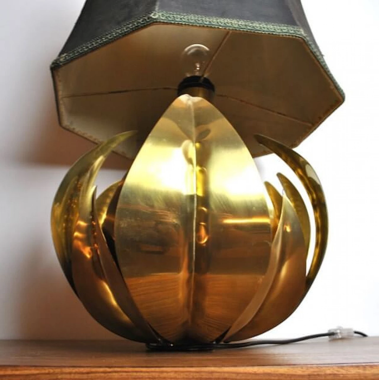 Table lamp in brass, 60s 1221114