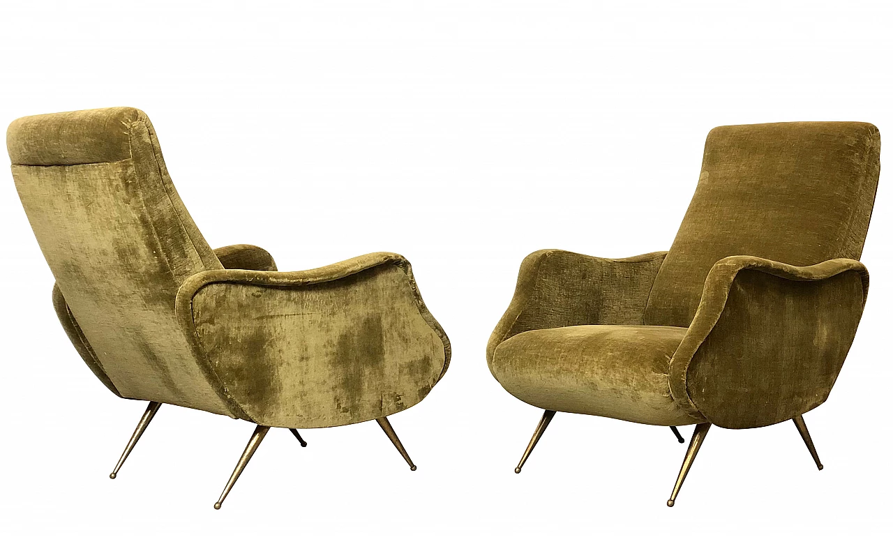 Pair of armchairs attributed to Marco Zanuso, 1950s 1221246
