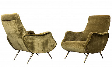 Pair of armchairs attributed to Marco Zanuso, 1950s
