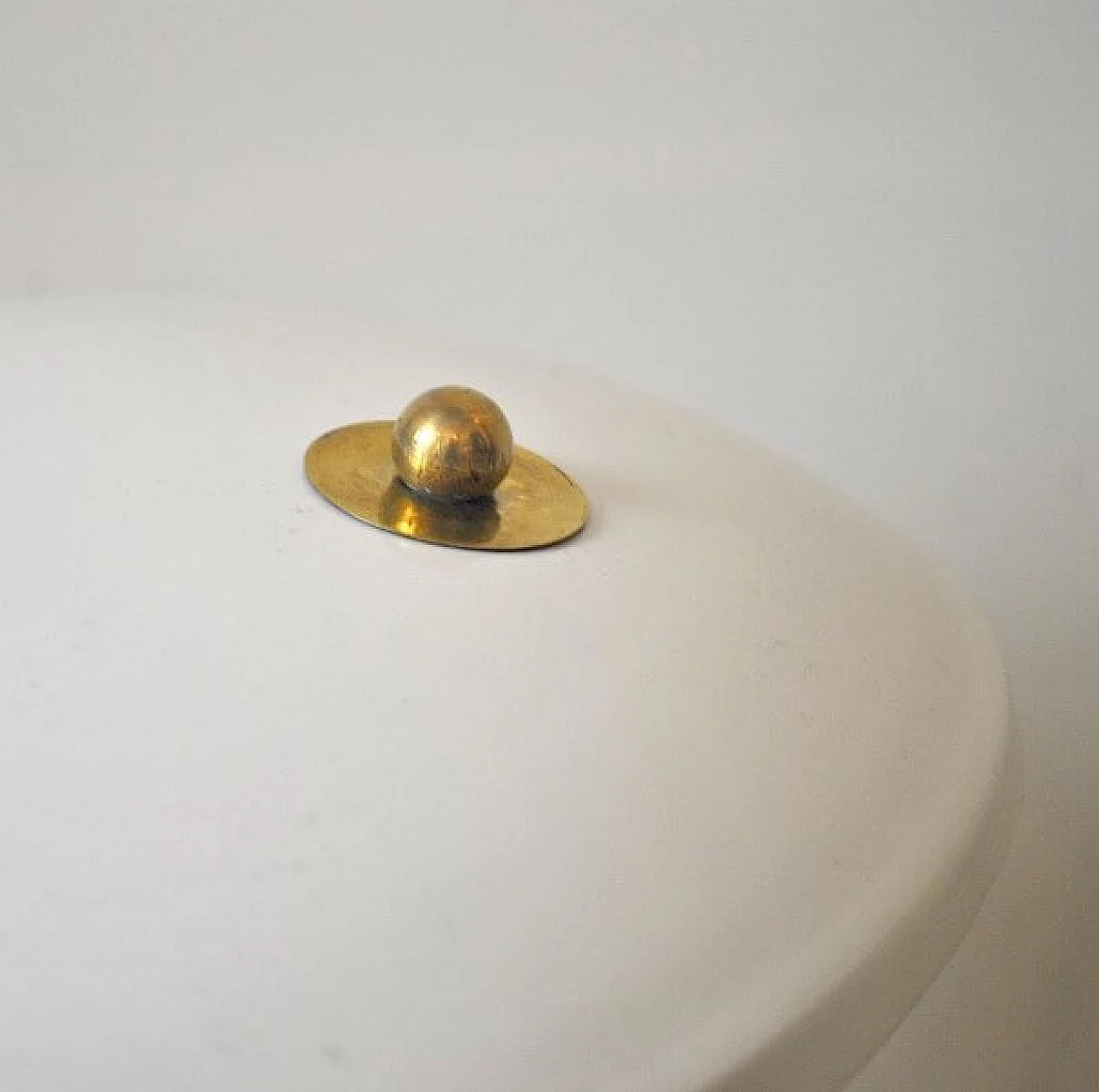 Table lamp in aluminum and brass, 50s 1221257