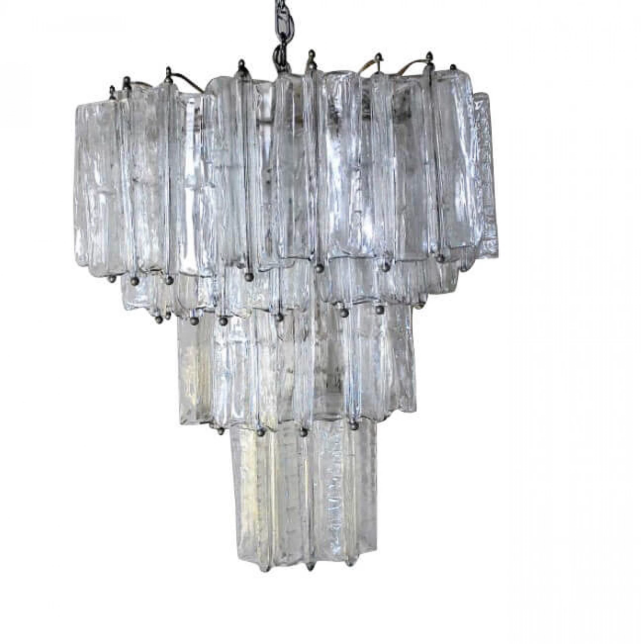 Lampada da soffitto in vetro di Murano di Toni Zuccheri per Venini, anni '50 1221478