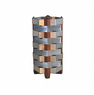 Umbrella stand in teak and steel by Ico & Luisa Parisi, 60s