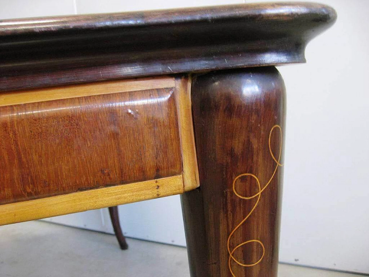 Rectangular table with black glass top, 1960s 1221625