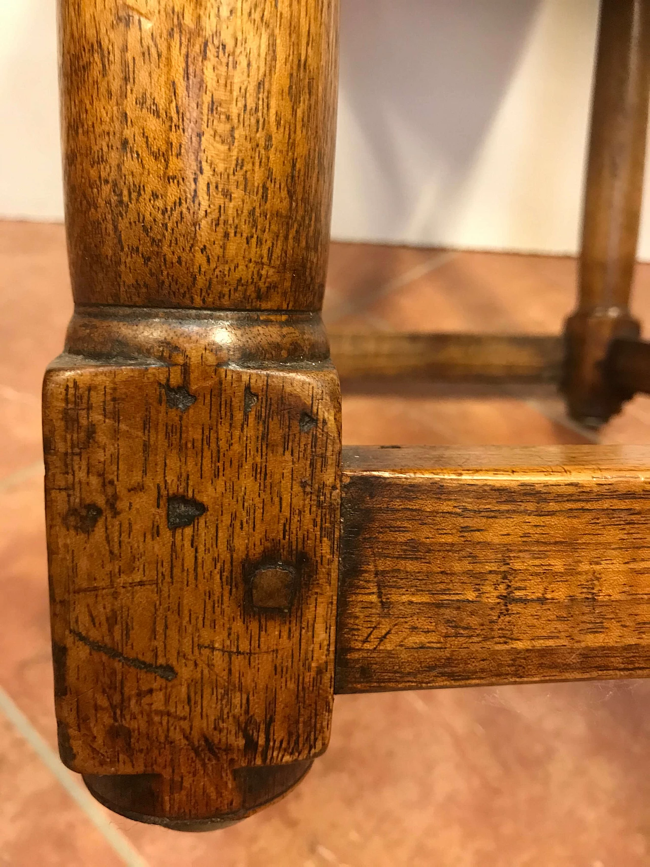 Antico Tavolino Piemontese in noce con cassetto, originale primi '800 1221701