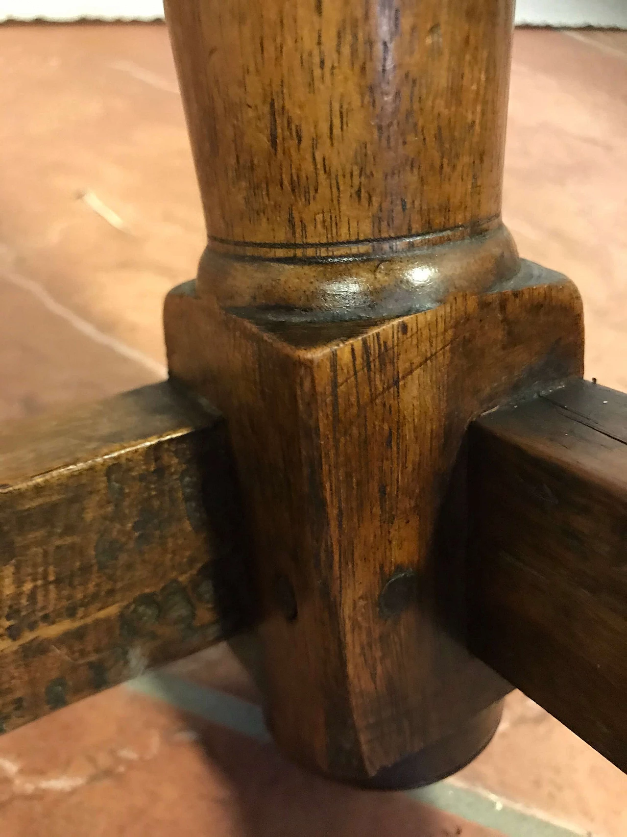 Antico Tavolino Piemontese in noce con cassetto, originale primi '800 1221703