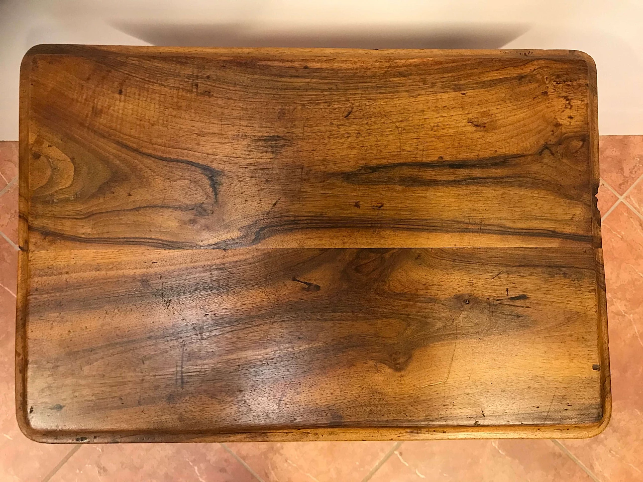 Antico Tavolino Piemontese in noce con cassetto a scomparsa, originale primi '800 1221710