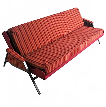 Sofa in iron and wood, 60s