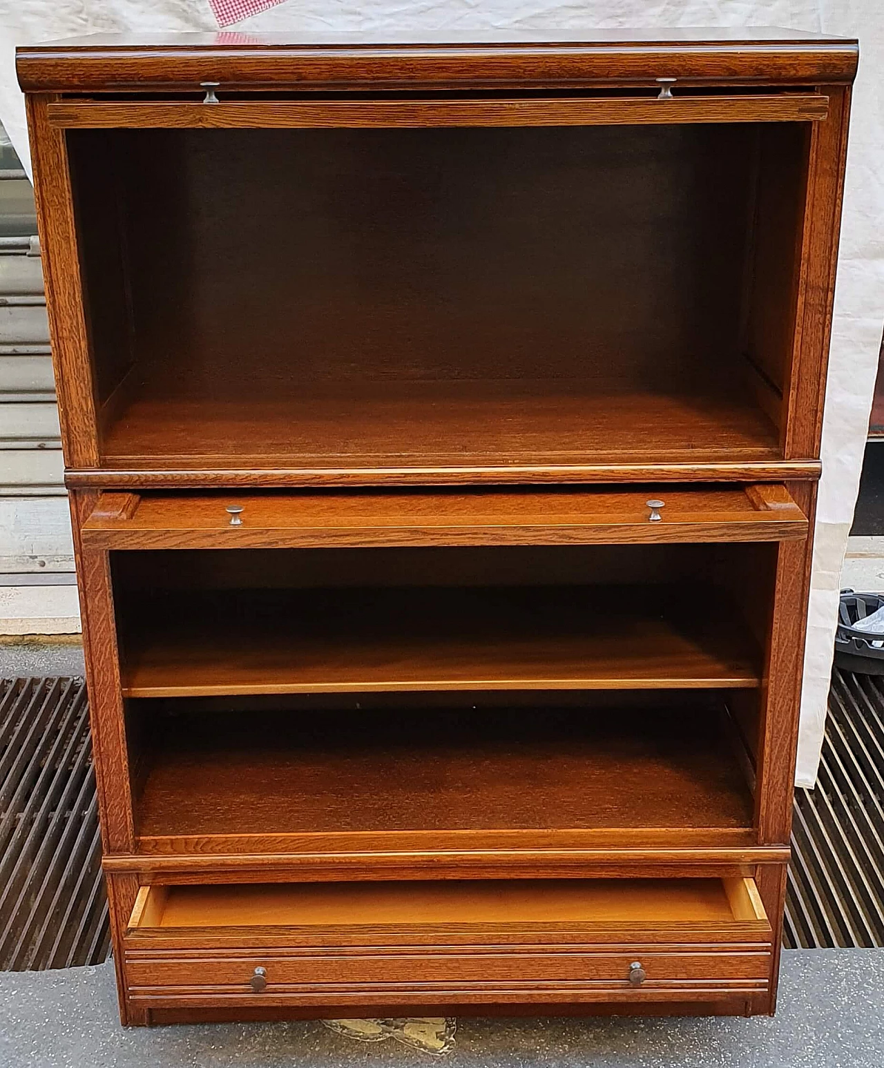 French modular oak bookcase, 1940s 1221957