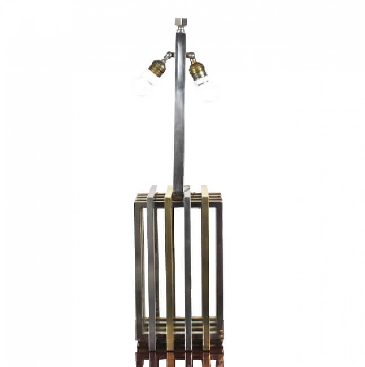 Table lamp in gilded and polished brass by Romeo Rega, 70s 1221967