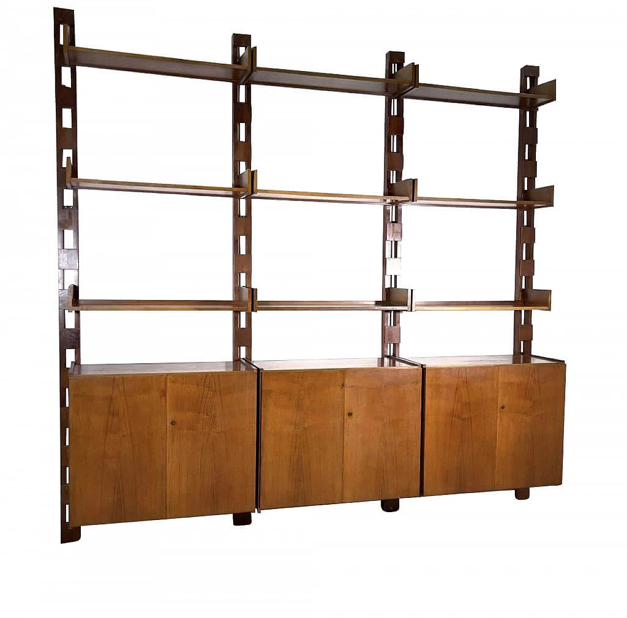 Libreria in noce nazionale di Michele Achilli, Daniele Brigidini e Guido Canella per Rusconi, anni '60 1222025