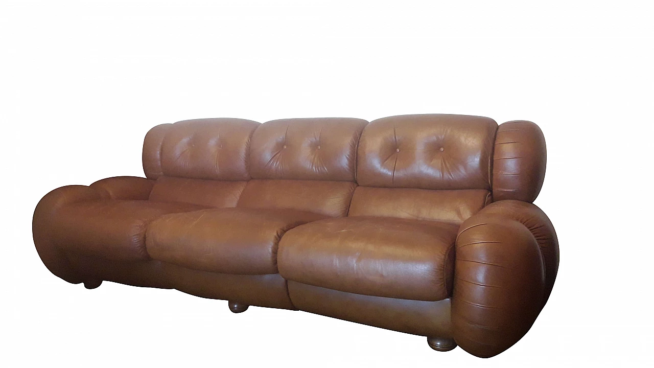 Divano in pelle, anni '70 1222041