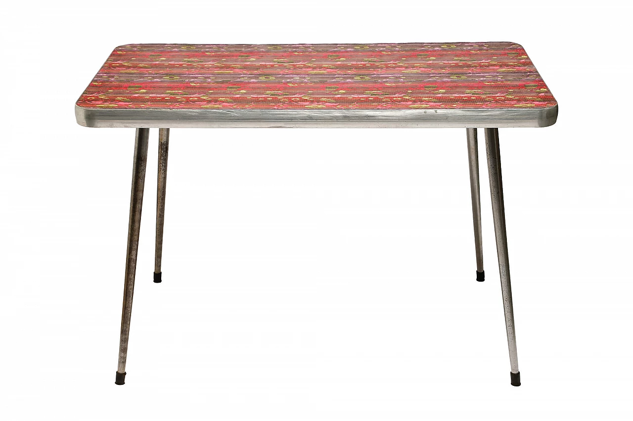 Laminated table with resinated fabric, 1960s 1222165