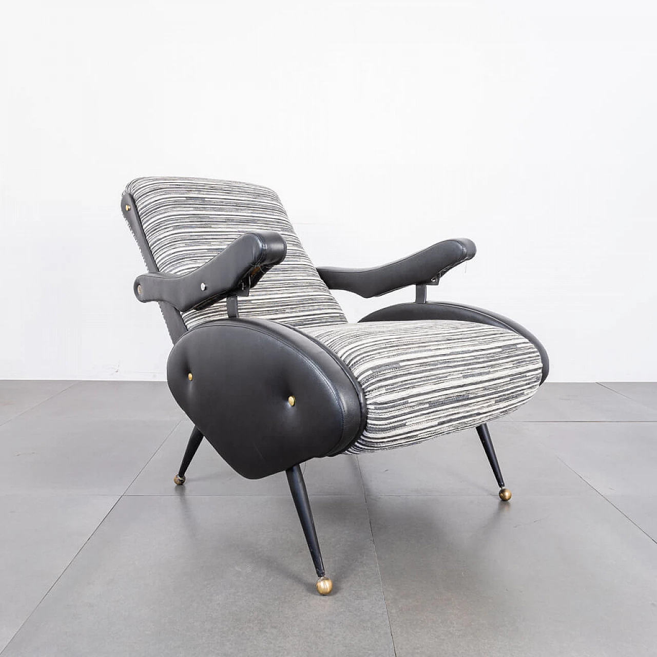 Reclining Oscar armchair by Ello Pini, Italian design, 70s 1222510
