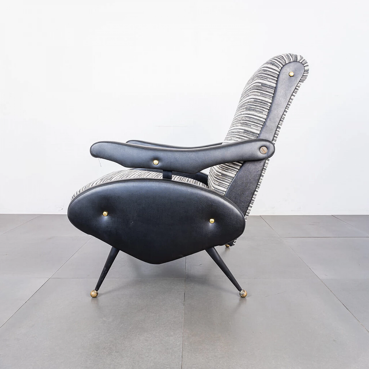 Reclining Oscar armchair by Ello Pini, Italian design, 70s 1222512