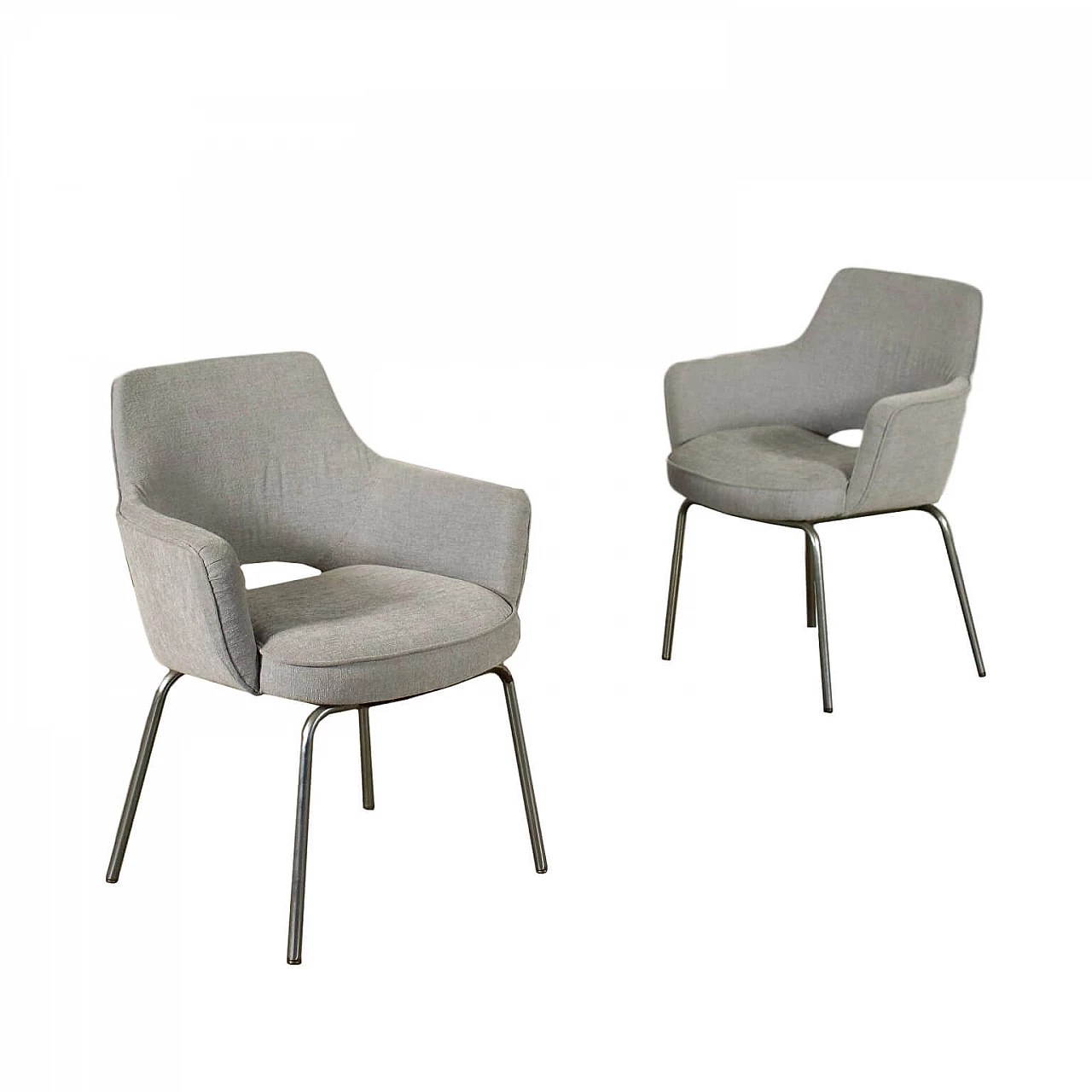 Pair of chairs with armrests, 60s 1222549