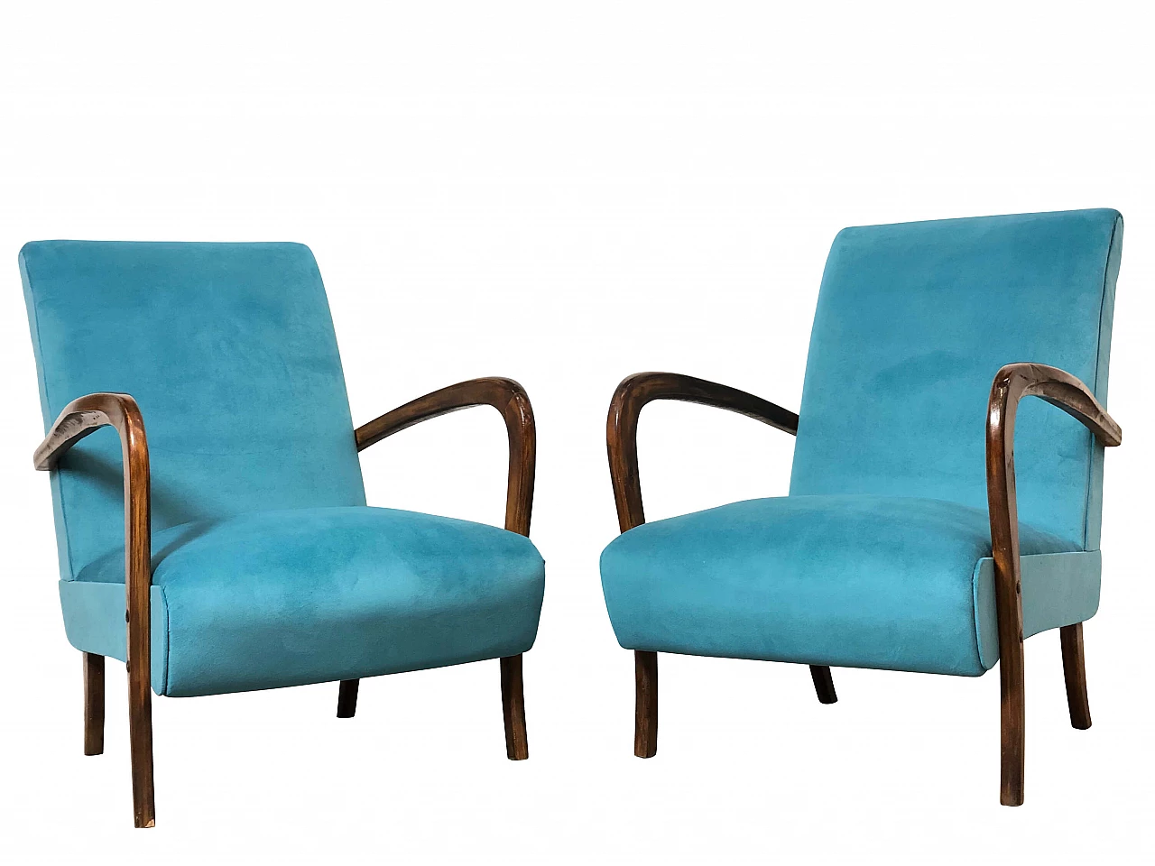 Pair of beech armchairs attributed to Paolo Buffa, 1940s 1222973
