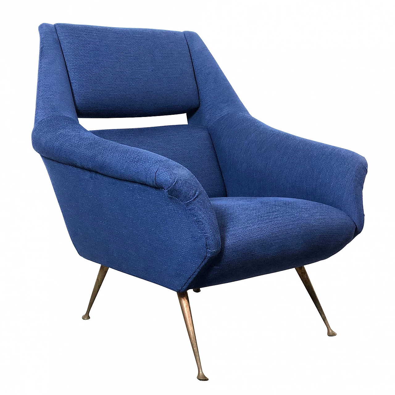 Blue armchair by Gigi Radice for Minotti, 1960s 1222975
