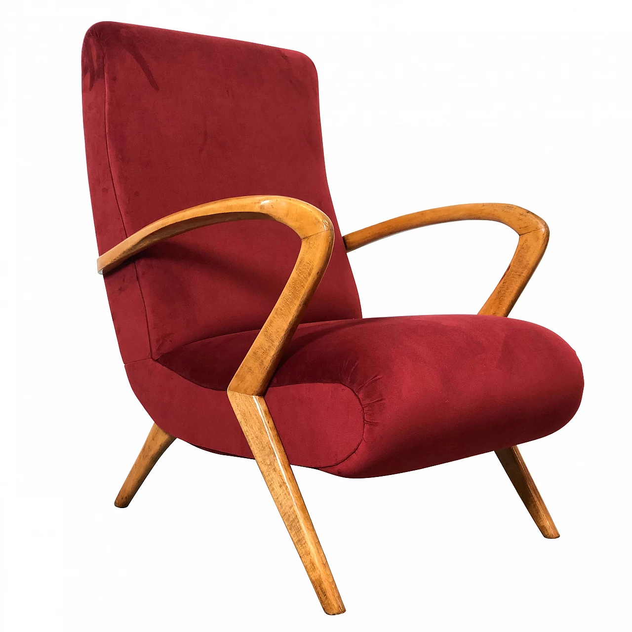 Beech armchair attributed to Paolo Buffa, 1950s 1222977