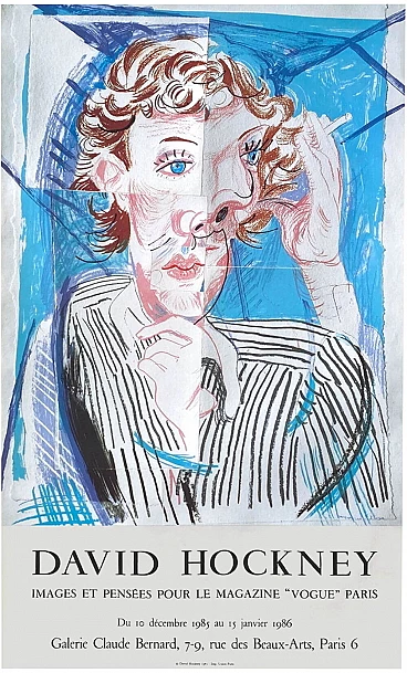 Poster di mostra di David Hockney, 1986