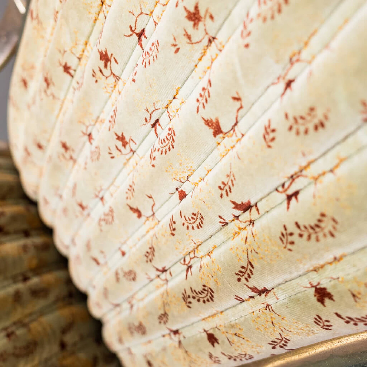 Set 4 curved chairs in golden Metal and Alcantara fabric, 70s 1223482