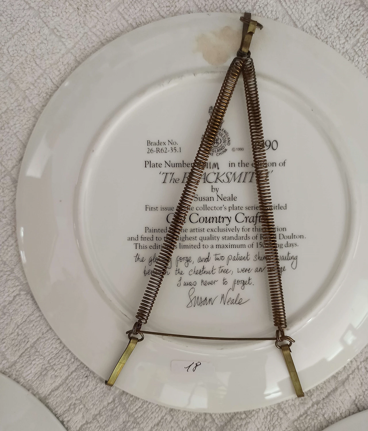 Piatti da parete serie Old Country Craft in ceramica di Susan Neal per Bradex, anni '90 1223563