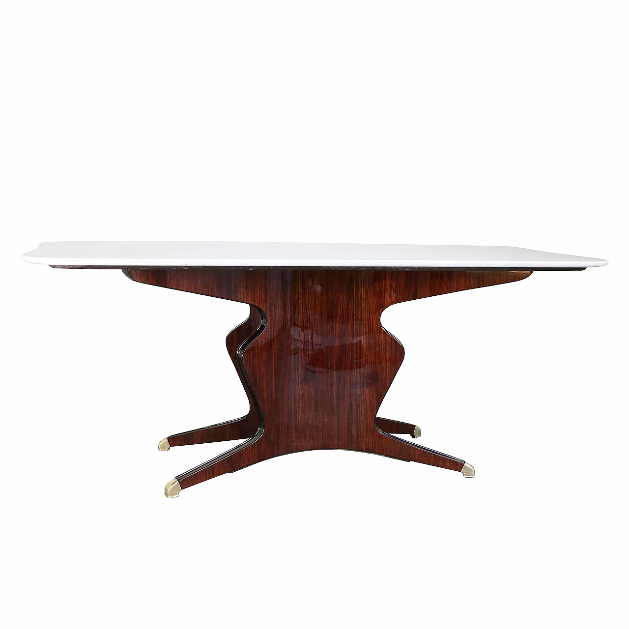 Rosewood and marble dining table by Osvaldo Borsani, 1950s 1223795