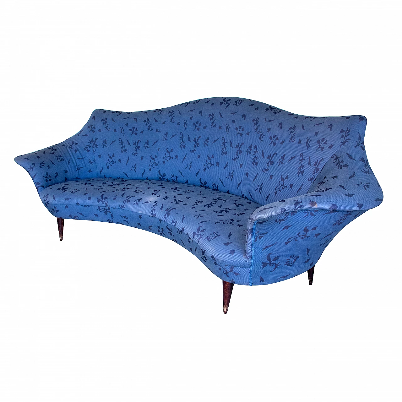 Blue fabric sofa, 1950s 1223850