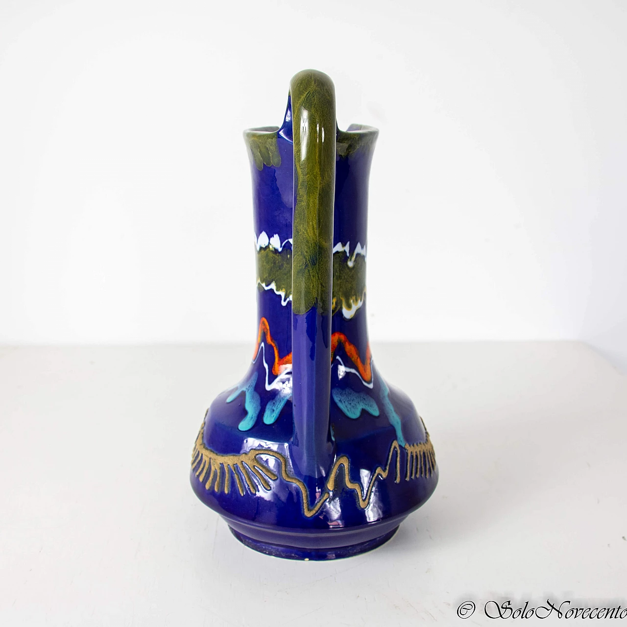 Glazed ceramic pitcher by Roberto Rigon, 1960s 1223931