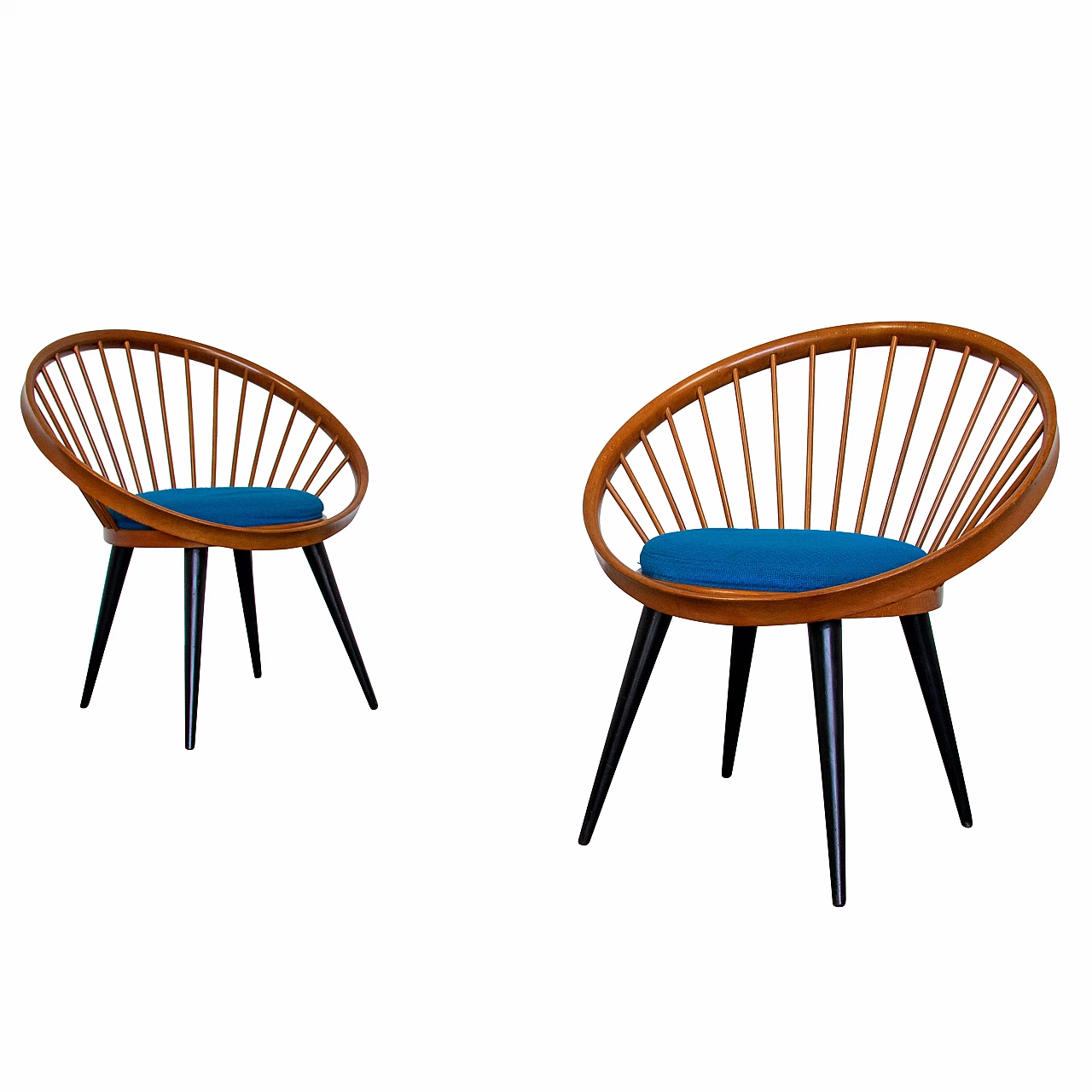 Pair of Circle chair for Yngve Ekstrom, 1950s 1224339